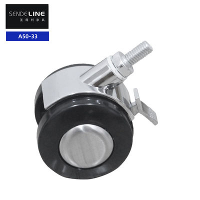 Хорошая цена 2-дюймовый офисный стул Кастер Пластиковый электропластированный тормоз и без тормозной функции нитевой / карточный тест вставка онлайн