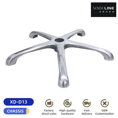 Хорошая цена Пятизвездочный офисный стул Металлическая основа Алюминиевая сплав вращающийся стул Колеса онлайн