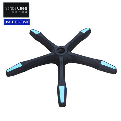 Хорошая цена Черный офисный стул с вращающейся основой гладкий радиус движения 340 мм с колесами онлайн