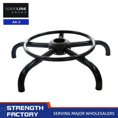 Хорошая цена Чёрный барный стул Аксессуары Крутящийся стул Кольца на ногах Пятизвездочная основание онлайн