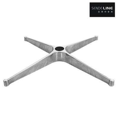 Офисное кресло, 4-звездочная база, полированный цвет / Хромированный цвет, литье под давлением из алюминиевого сплава, интегрированное формование