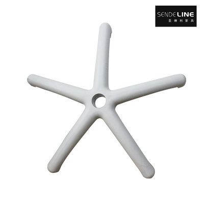 Хорошая цена Офисный стул с вращающейся основой из нейлона, стул с пятизвездочными ногами, белый / черный, пятиконечный пластиковый стул из ПП. онлайн